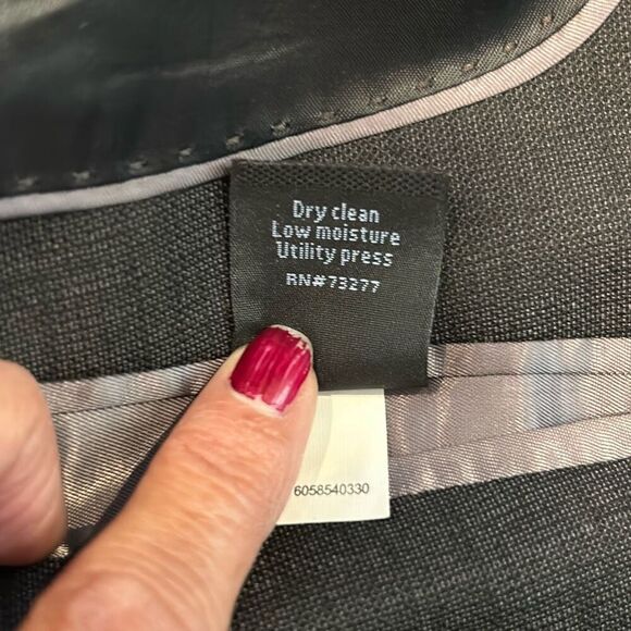 Marc Anthony, Men’s charcoal black, double button suit jacket/blazer size 36R - Picture 12 of 12